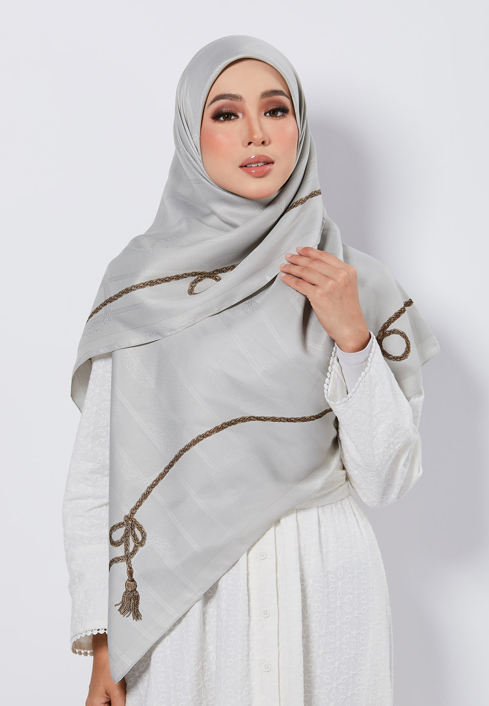 SQ MAYRAA JACQUARD TWILL IN ASH GREY